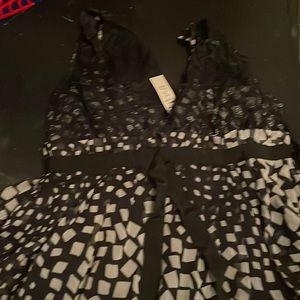 Black lace mini dress